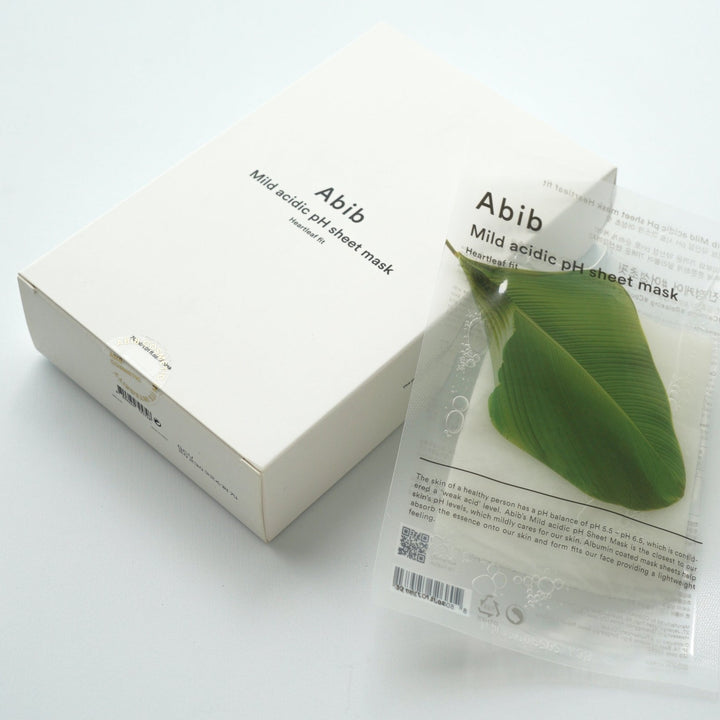 AbibMild Acidic pH Sheet Mask Heartleaf Fit 10pcs/box - La Cosmetique