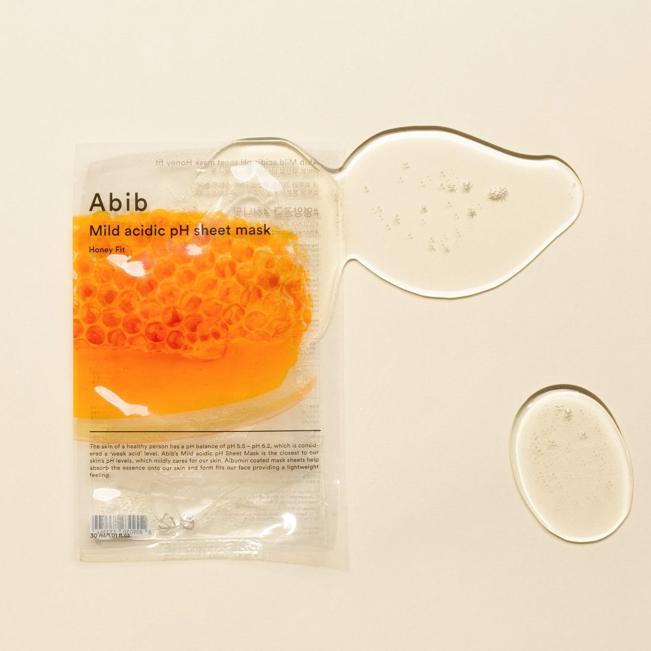 AbibMild Acidic pH Sheet Mask Honey Fit 1pc - La Cosmetique