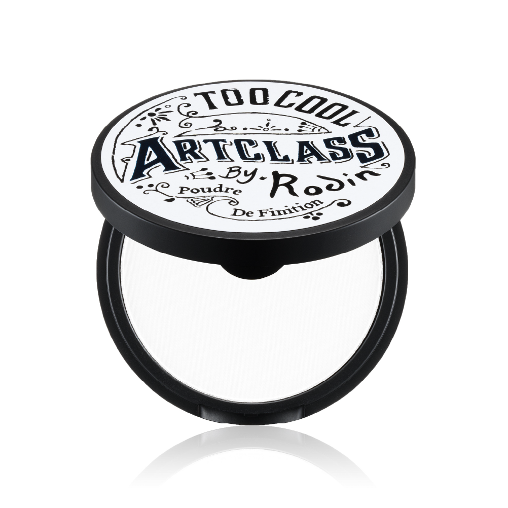Too Cool For School Artclass By Rodin Finish Setting Pact, a translucent setting powder in compact form.