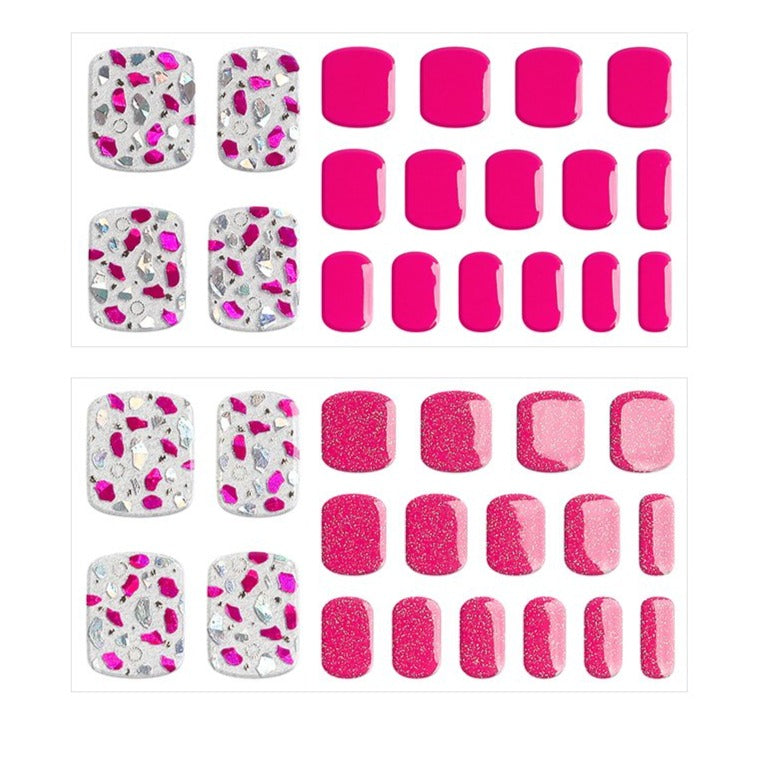 Glossy Blossom Pro Pearl Rose Lip Nails in elegant pink shade with glossy finish, showcasing a close-up of well-manicured nails.