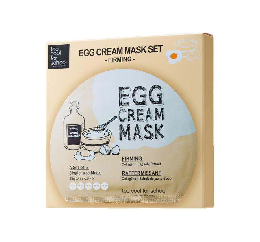 Too Cool For SchoolEgg Cream Mask Firming Box Set (5 sheets) - La Cosmetique