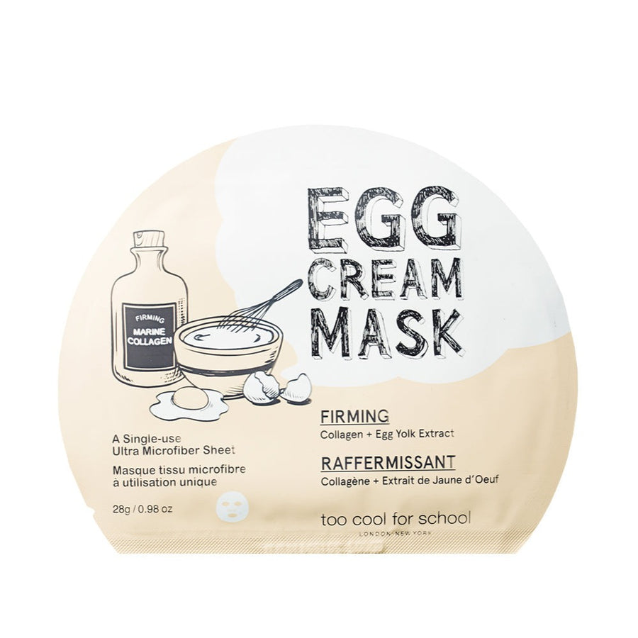 Too Cool For SchoolEgg Cream Mask Firming 1pc - La Cosmetique