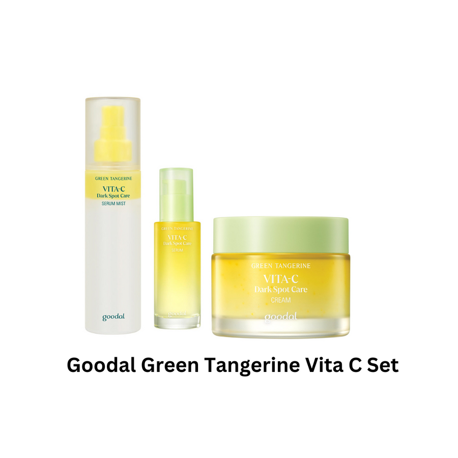 Goodal Green Tangerine Vita C Care Serum + Cream + Serum Mist - Shop K-Beauty in Australia