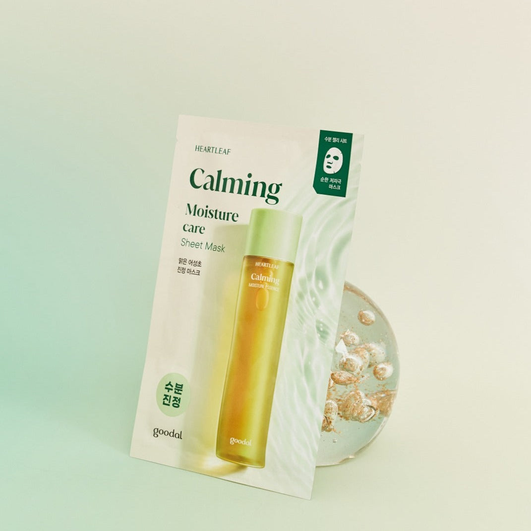 Goodal Houttuynia Cordata Calming Sheet Mask, hydrating and soothing facial mask with natural plant extract for skin comfort.