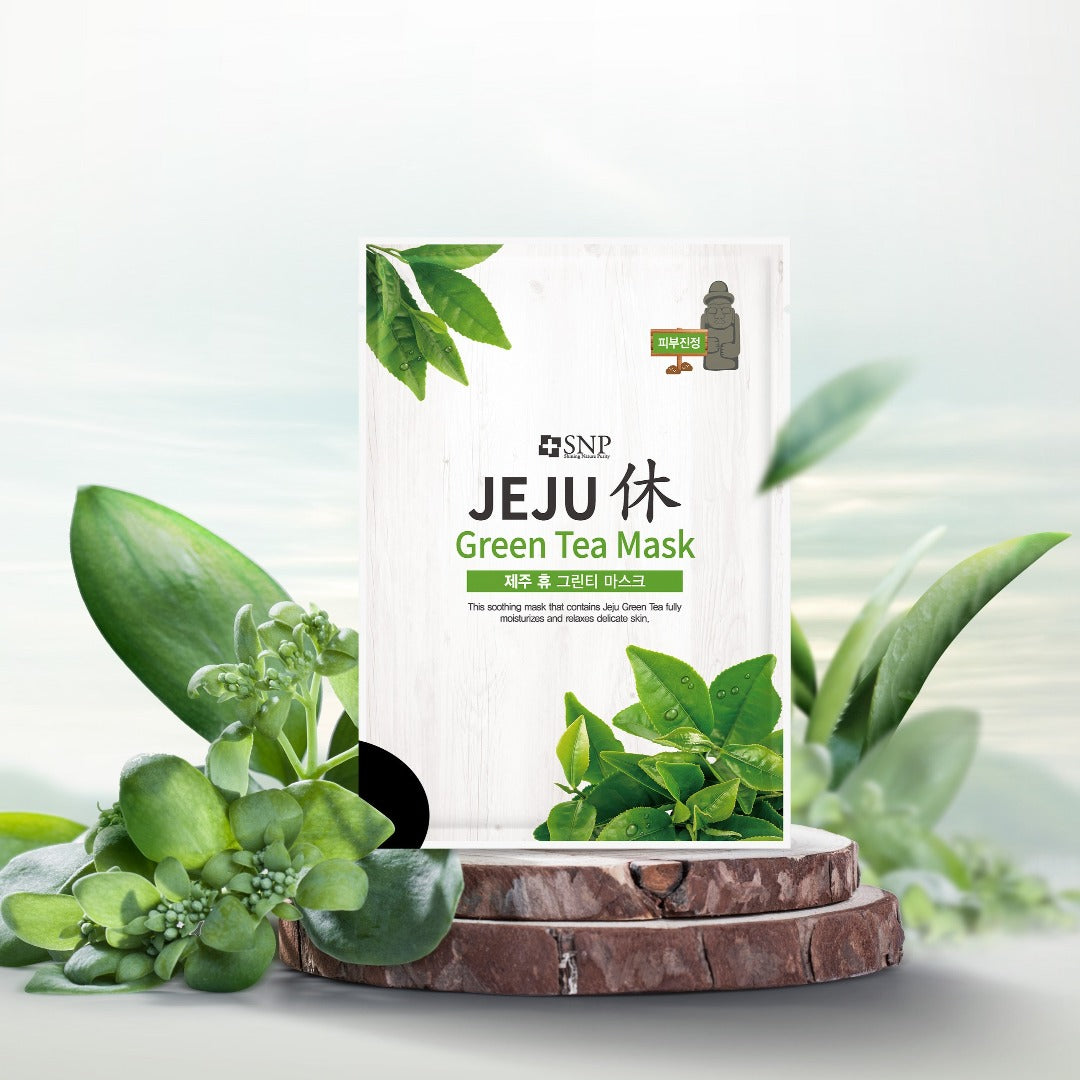 SNP Jeju Rest Green Tea Mask - La Cosmetique