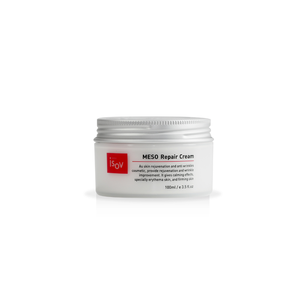 ISOV Meso Repair Cream Expert face moisturizer in 100ml jar, suitable for skincare and skin repair.