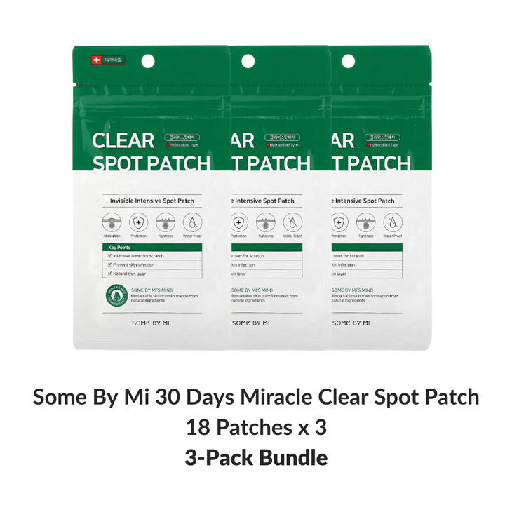 Some By Mi30 Days Miracle Clear Spot  18 Patches (3-Pack Bundle) - La Cosmetique