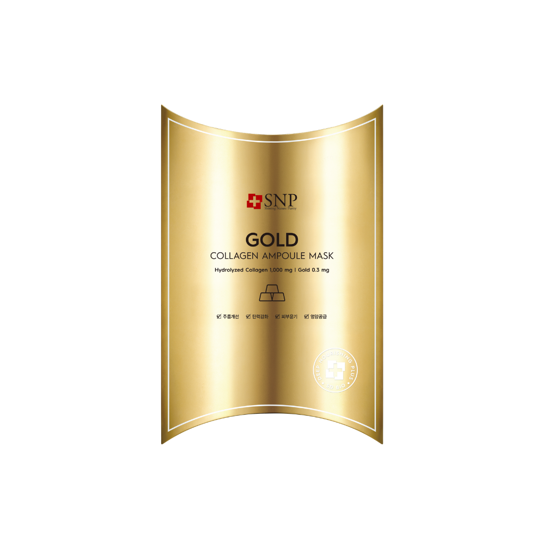 SNP Gold Collagen Ampoule Mask 10pcs/Box - La Cosmetique