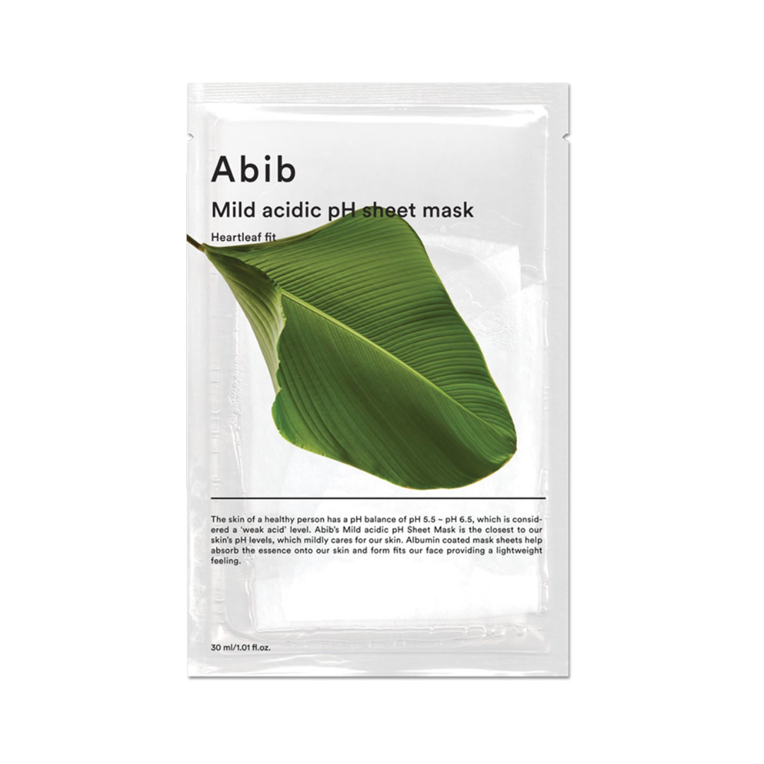 AbibMild Acidic pH  Sheet Mask Heartleaf Fit 1pc - La Cosmetique
