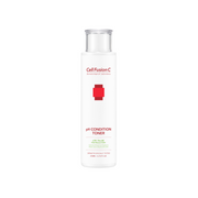 Cell Fusion C pH Condition Toner in a 200ml bottle, clear liquid in a sleek pump bottle, designed for balanced skin pH.