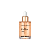 Black Rose 24k Gold Ampoule by Derma Maison in a clear 100ml bottle with black rose design and gold accents.