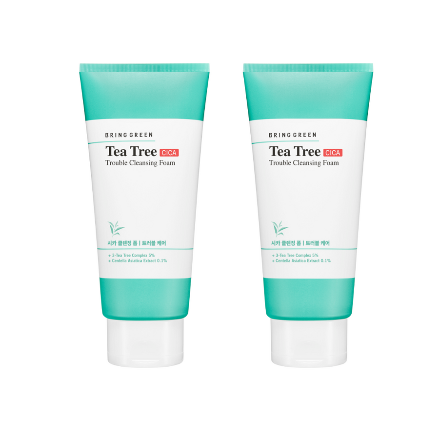 Bring GreenTea Tree Cica Trouble Cleansing Foam 200ml Double Set - La Cosmetique