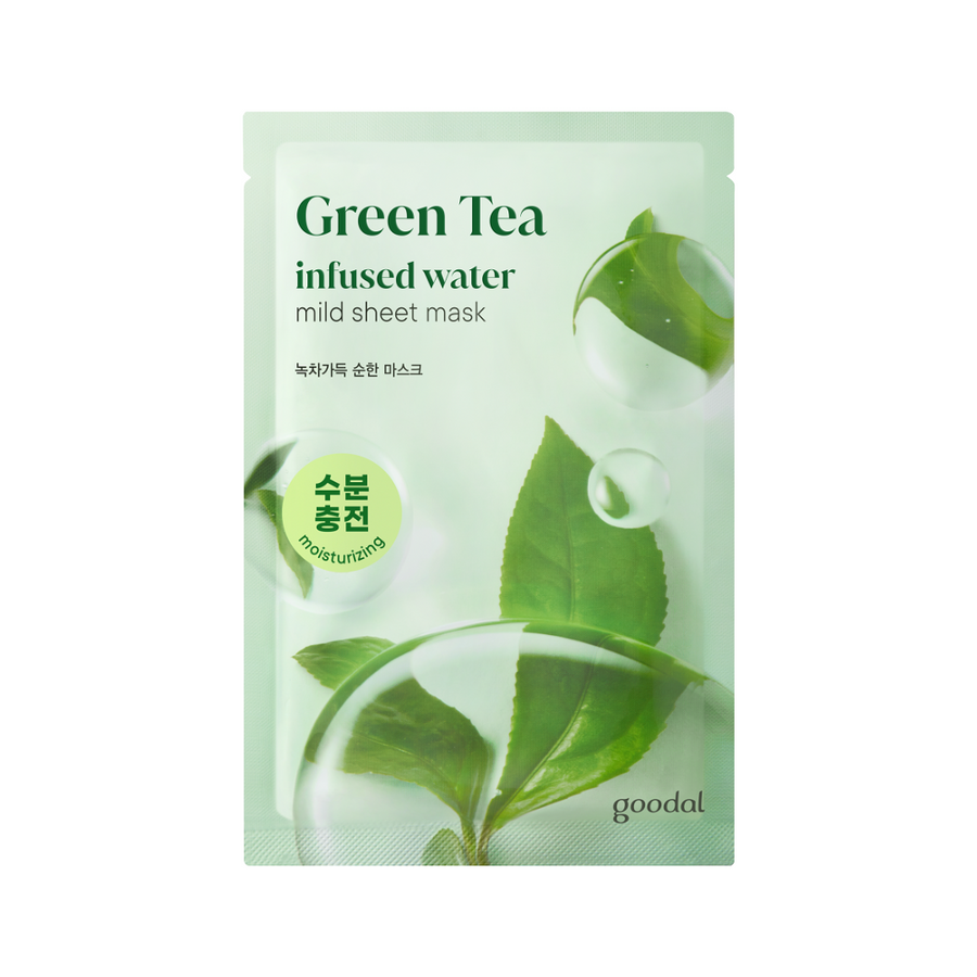 GOODAL Green Tea Infused Water Mild Sheet Mask 1pc - Shop K-Beauty in Australia