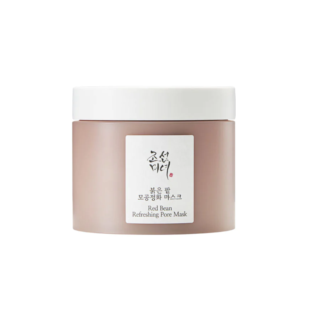 Beauty of Joseon Red Bean Refreshing Pore Mask in a 140ml jar, showcasing the wash-off mask with a vibrant red bean design.