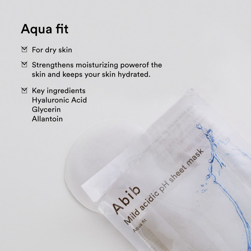 AbibMild Acidic pH Sheet Mask Aqua Fit 1pc - La Cosmetique
