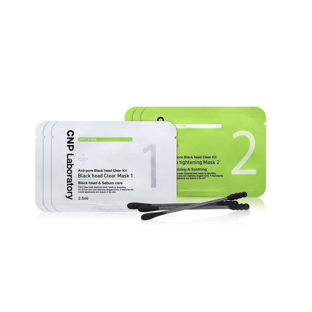 CNP Laboratory Anti-Pore Black Head Clear Kit, 10 exfoliating pore strips sets