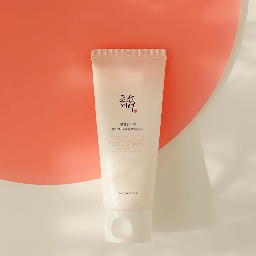 beauty of joseon peeling gel exfoliating and nourishing facial scrub with apricot blossom extract.