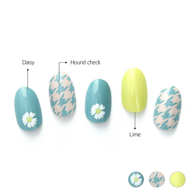 Glossy BlossomGel Nail Strips - Blooming Daisy - La Cosmetique