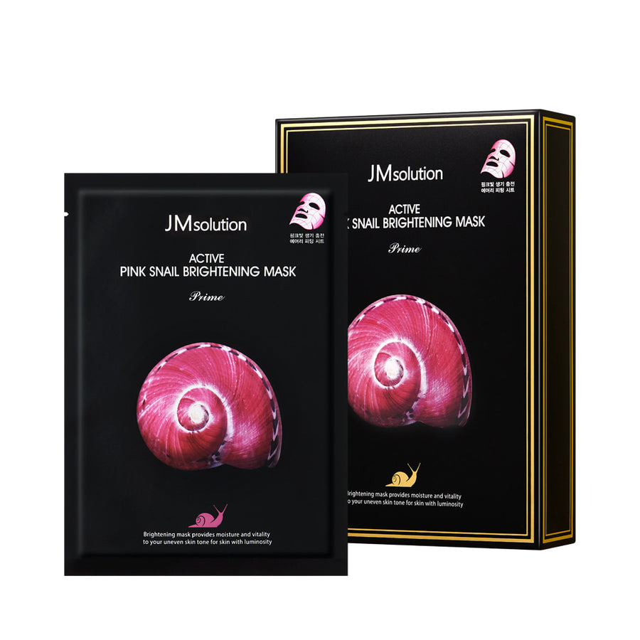 JM SolutionActive Pink Snail Brightening Mask 10 Pieces - La Cosmetique