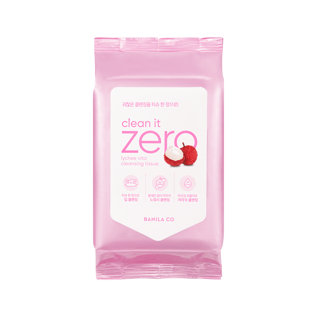Banila Co Clean It Zero Lychee Vita Cleansing Tissue [30ea] | La Cosmetique