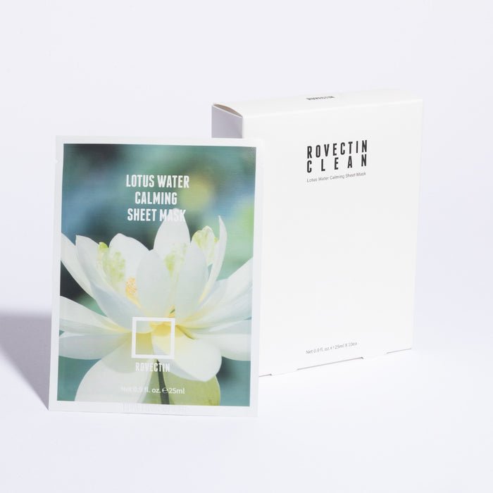 Rovectin Clean Lotus Water Calming Sheet Mask Box [10pcs] | La Cosmetique