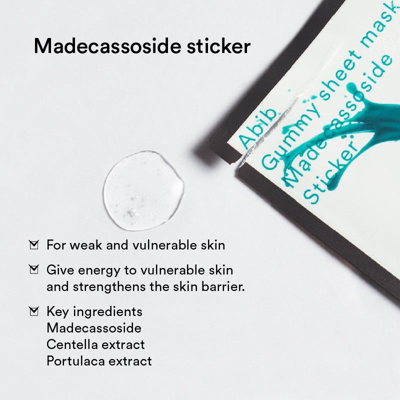 AbibGummy Sheet Mask Madecassoside Sticker 1pc - La Cosmetique