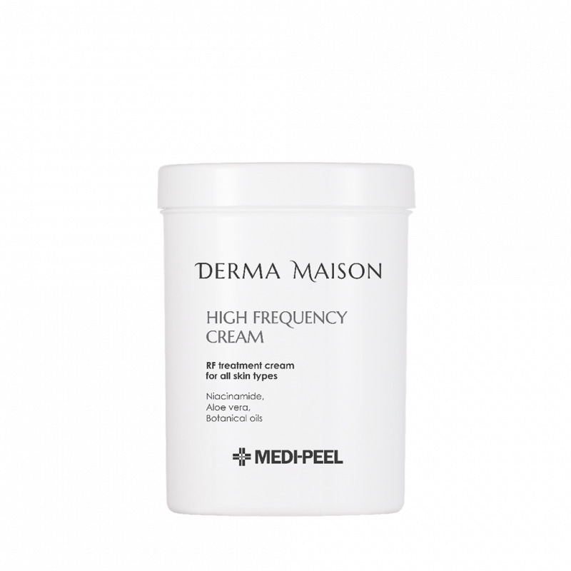 Derma Maison High Frequency Cream body lotion in a 1000ml bottle, smooth creamy texture for skincare.