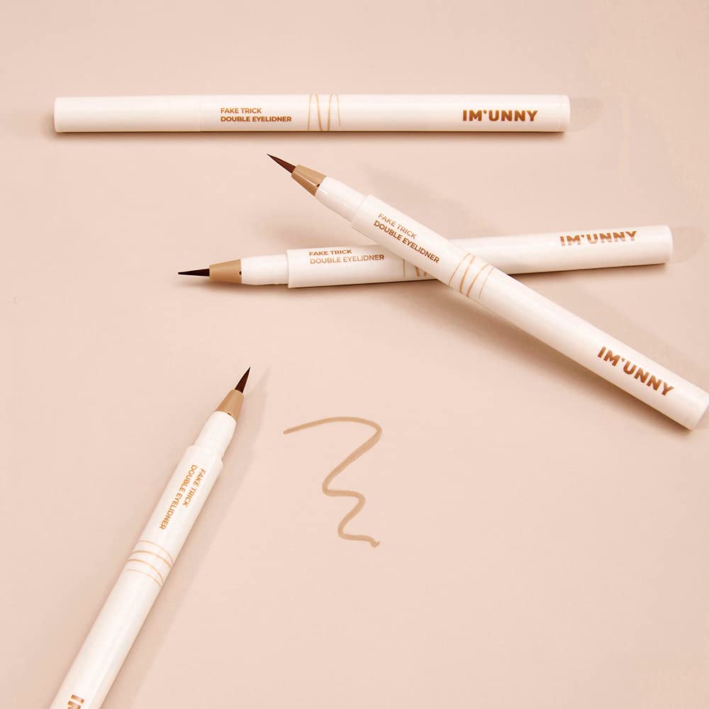 I'M UNNY Fake Trick Double Eyelidner 01 Pale Brown | La Cosmetique