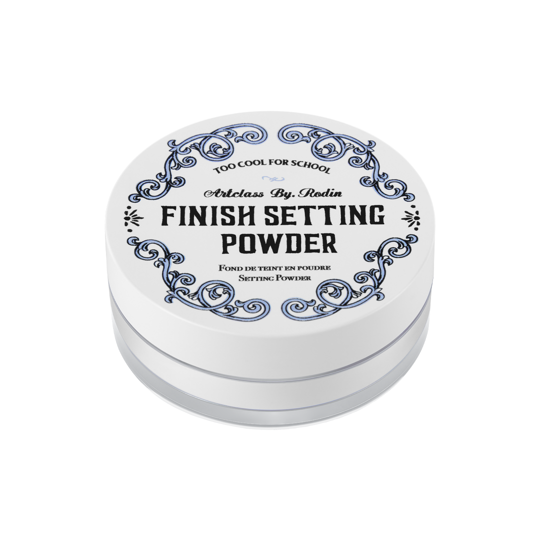 Too Cool For School Artclass by Rodin Finish Setting Powder in a sleek compact, designed to set and mattify makeup effectively.
