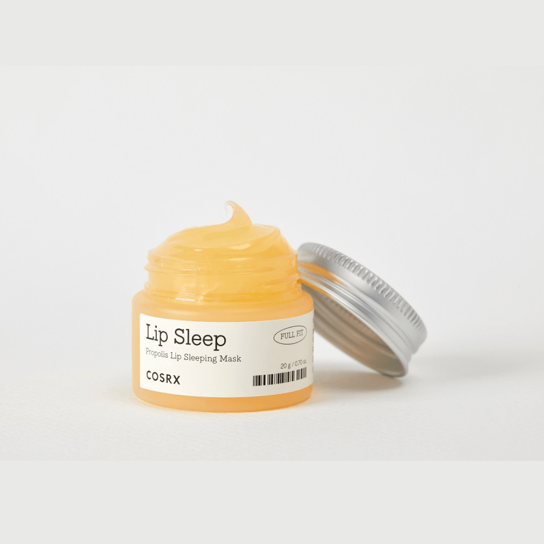 COSRX Full Fit Propolis Lip Sleeping Mask jar and packaging for overnight lip care