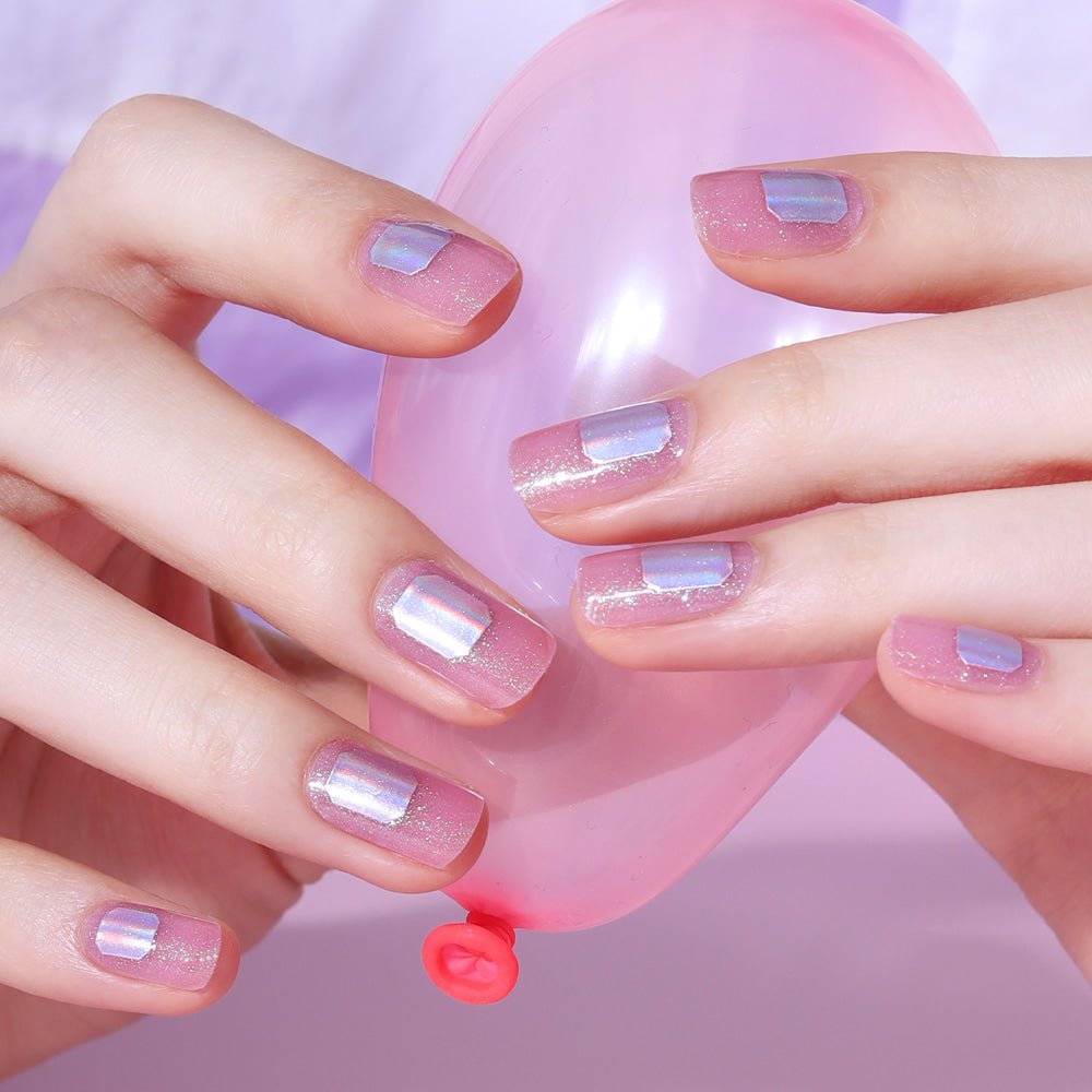 Glossy Blossom Gel Nail Strips - Blueberry Beam | La Cosmetique