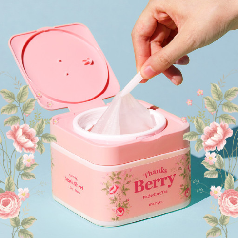 ManyoThanks Berry Darjeeling Tea Mask 30pcs - La Cosmetique