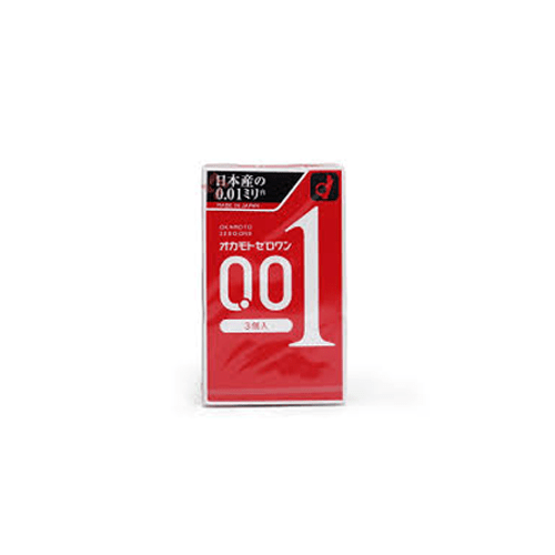 Japan ProductsOkamoto Zero One 001 Condoms Ultra Thin 0.01mm (3 pc) - La Cosmetique