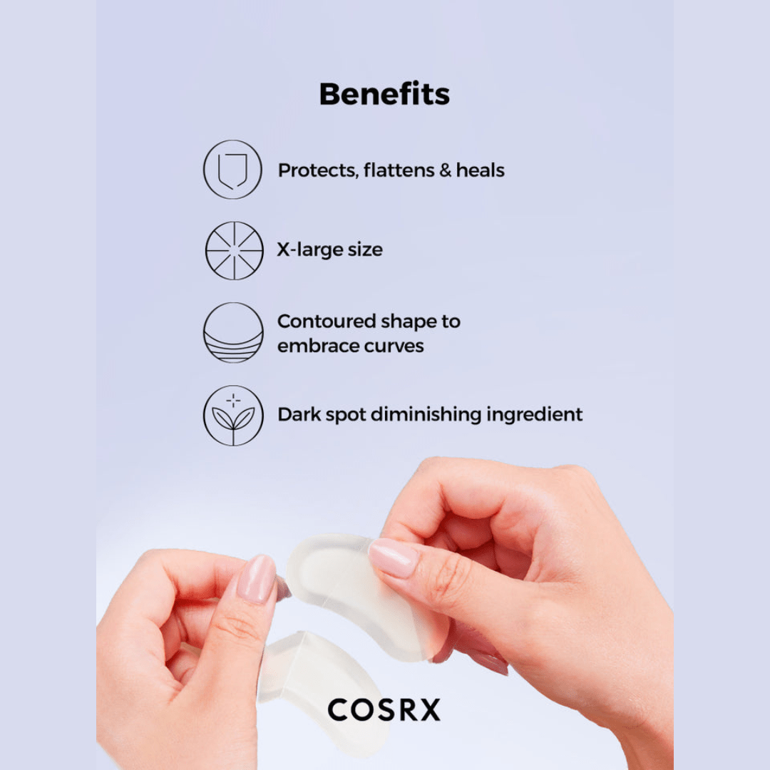 COSRX Master Patch X-Large spot patches, 10 hydrocolloid acne patches in a package