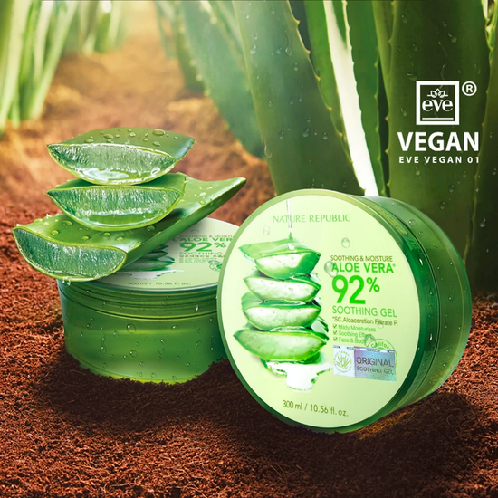 Nature RepublicSoothing & Moisture Aloe Vera 92% Soothing Gel 300ml - La Cosmetique