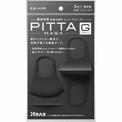 Pitta Face Mask Gray 3 pc
