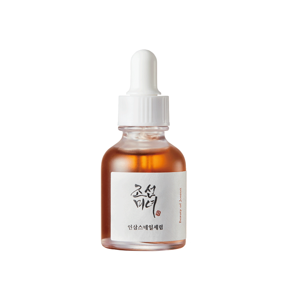 Beauty of Joseon Revive Serum with ginseng and snail mucin a clear serum with herbal and snail extract ingredients.
