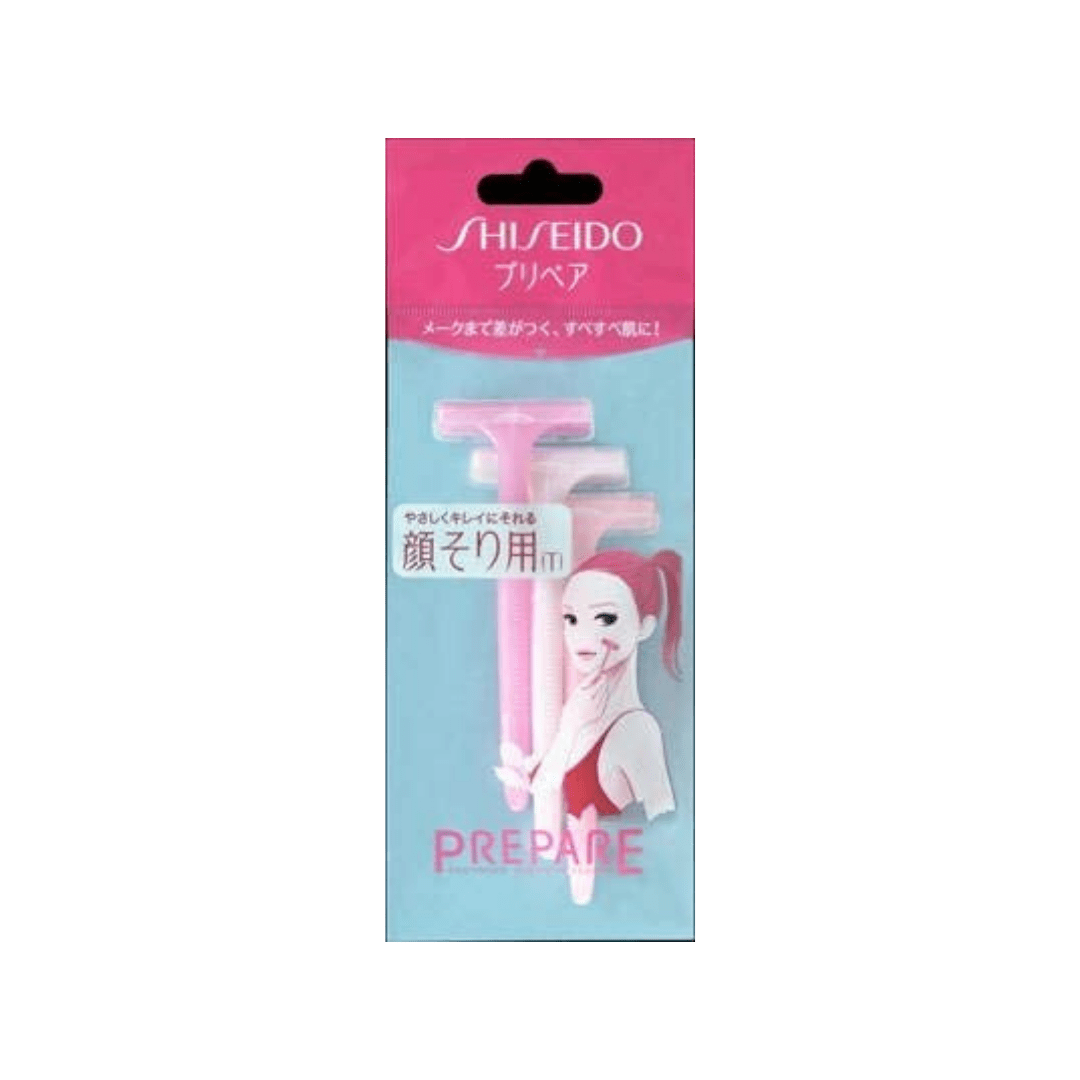 ShiseidoPrepare Facial Hair Shaving Razor T Shaped Type For Face (3 Pieces) - La Cosmetique