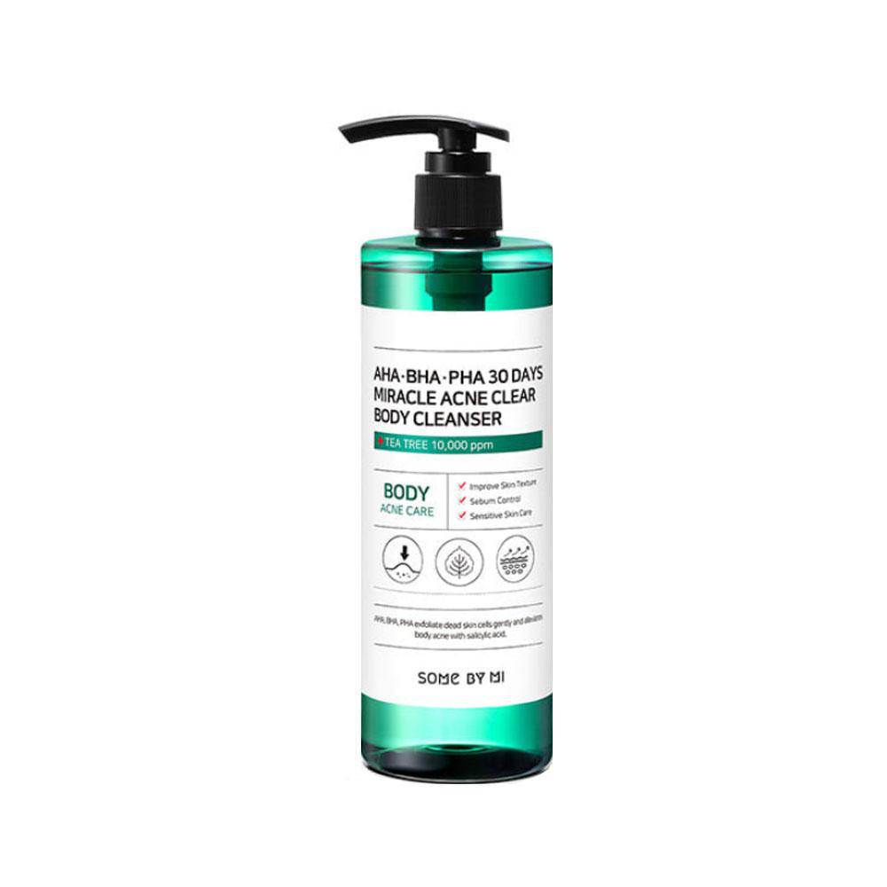 Some By Mi AHA BHA PHA 30 Days Miracle Acne Clear Body Cleanser 400g, a gentle body wash and scrub for clear, refreshed skin.