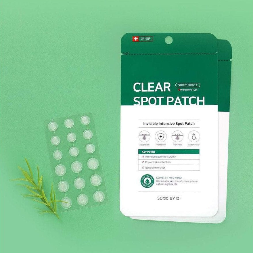 Some By Mi 30 Days Miracle Clear Spot Patch with 18 adhesive patches for acne spot treatment and skin clarity.