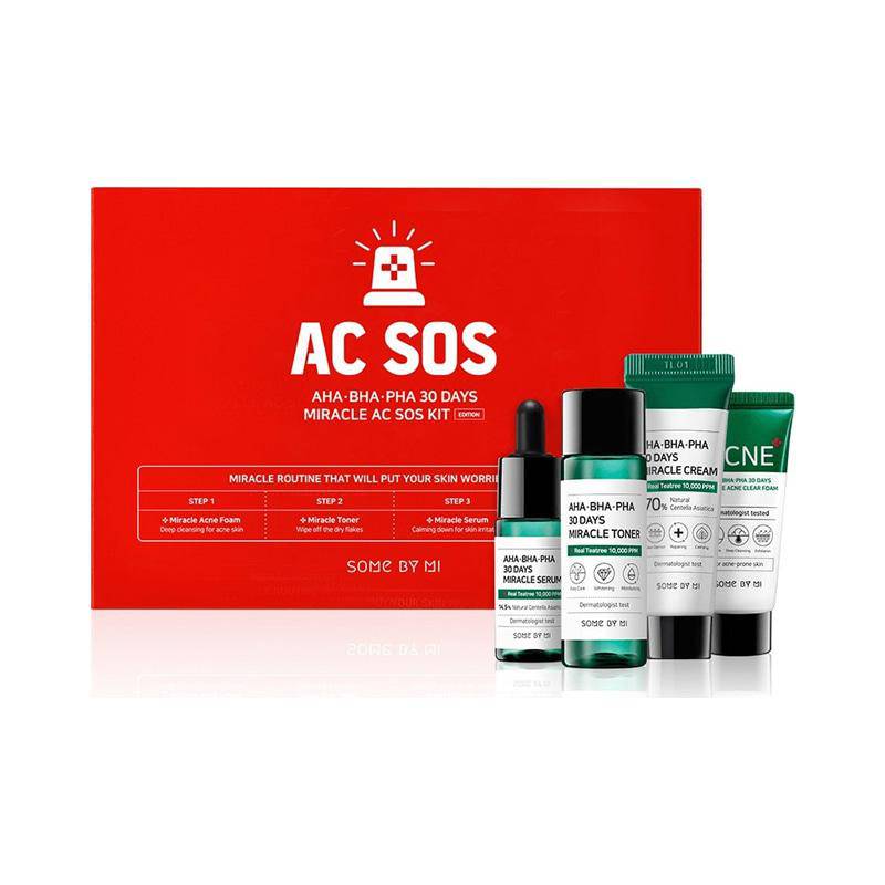 Some By MiAHA, BHA, PHA 30 Days Miracle AC SOS Kit - La Cosmetique