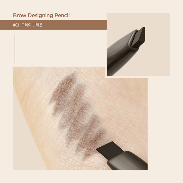 Too Cool For School Artclass Brow Designing Pencil with three eyebrow color options, designed for precise eyebrow shaping.