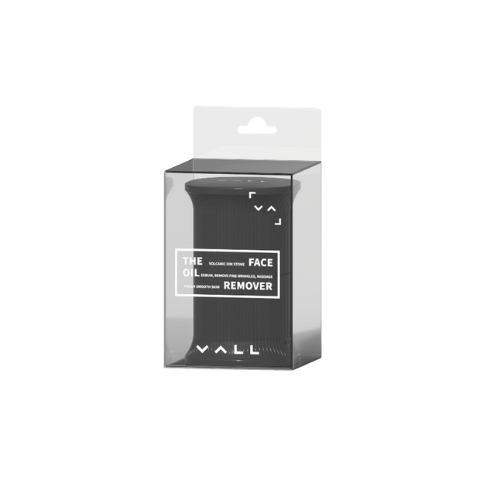 VALL Black Face Volcanic Stone Oil Remover Square beauty tool for deep cleansing and oil control.