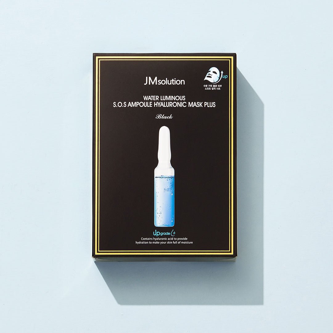 JMsolution Water Luminous S.O.S Ampoule Hyaluronic Mask Box Plus Black [10pcs] | La Cosmetique